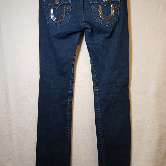 TRUE  RELIGION Vintage Slim Fit Skinny low rise Denim Jeans Made in USA - Picture 6 of 8
